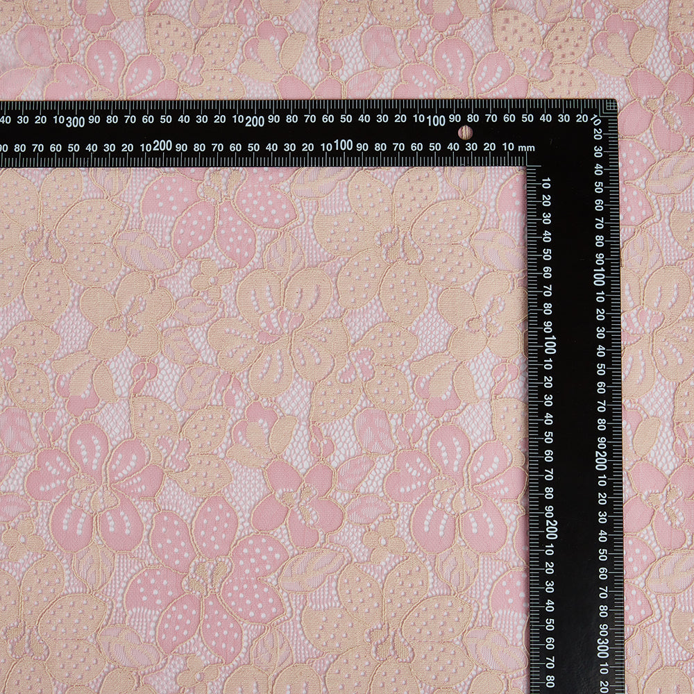 Cotton Nylon Flower Pattern Lace Fabric