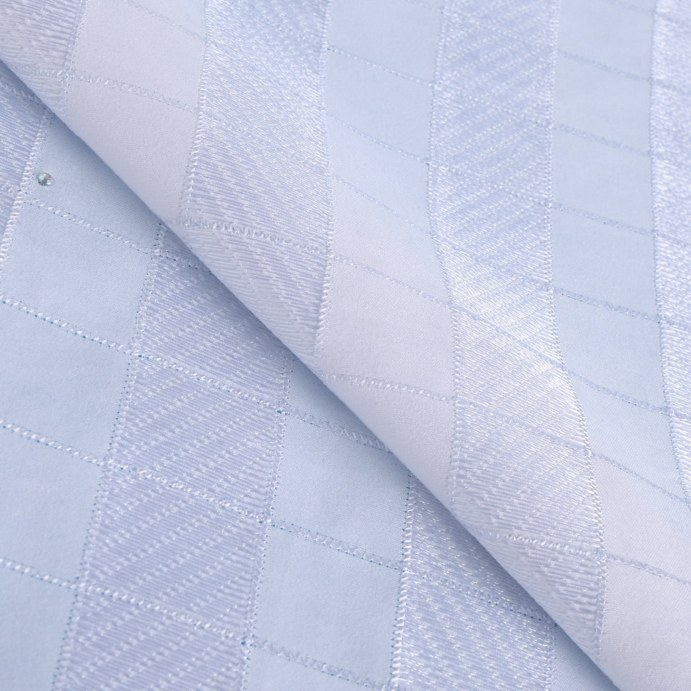 Polyester Check Pattern Embroidery Fabric