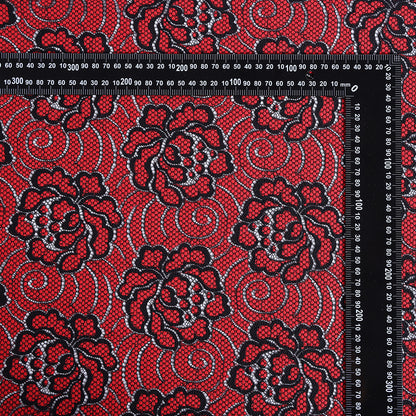 Polyester Flower Pattern Lace Fabric