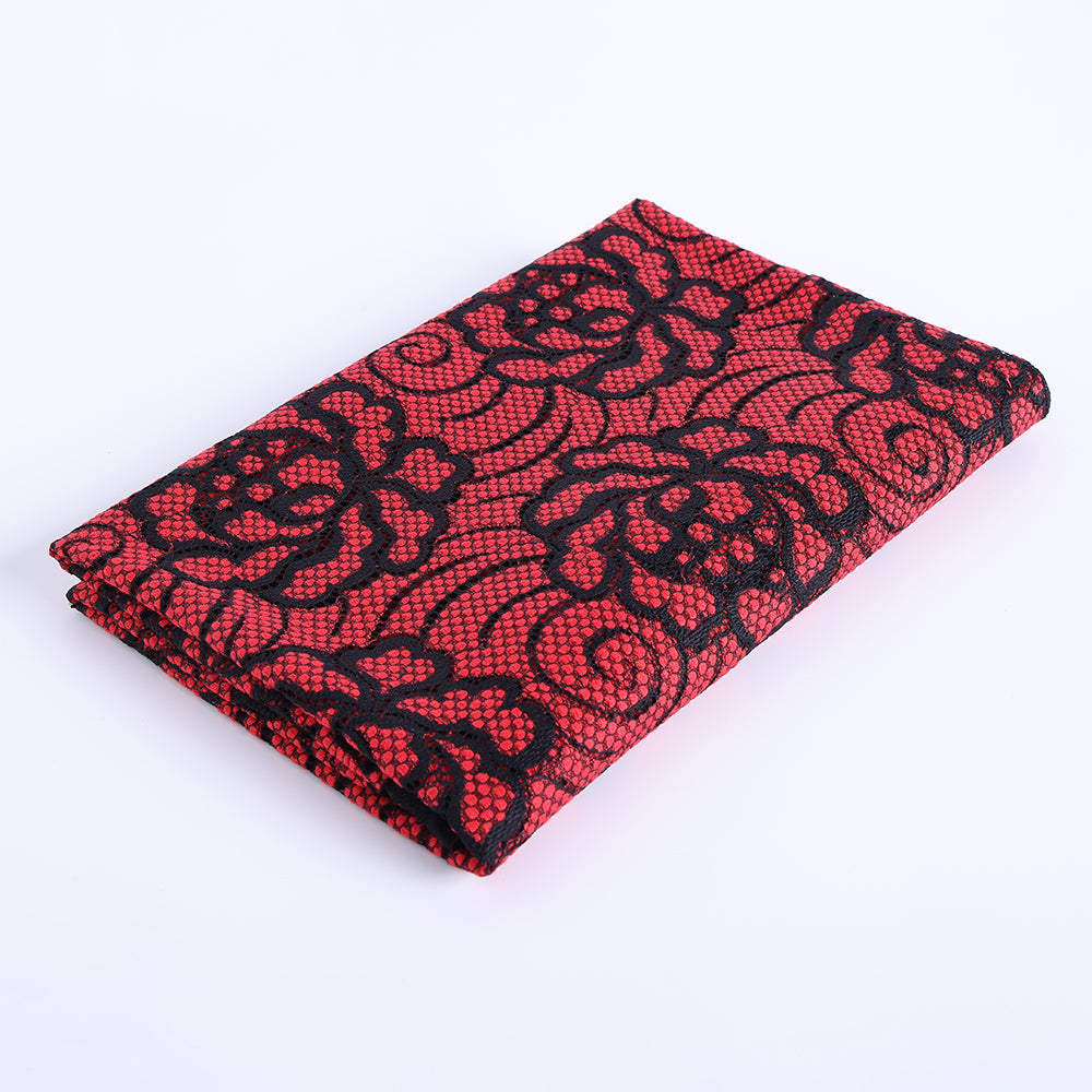 Polyester Flower Pattern Lace Fabric