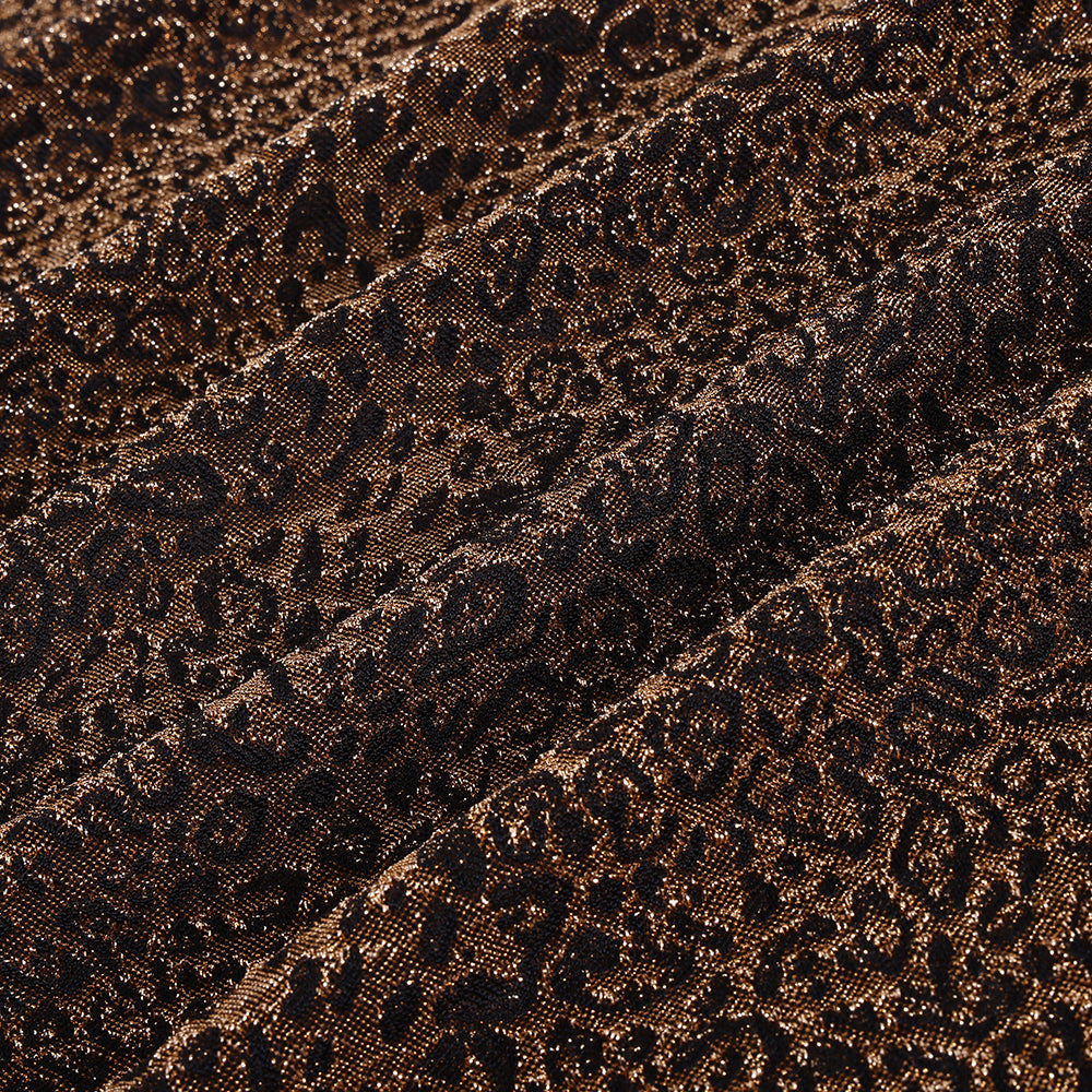 Polyester Spandex Animal Print Jacquard Fabric