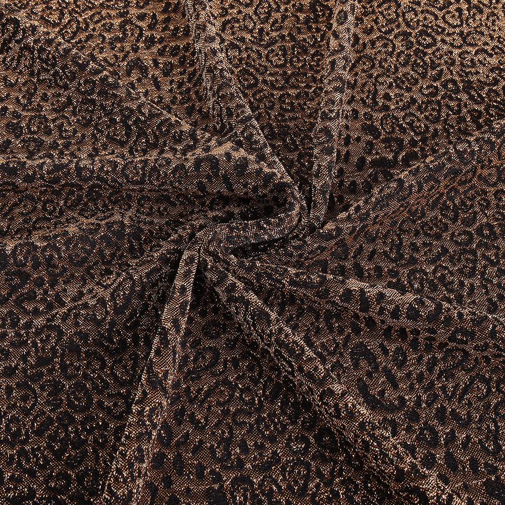 Polyester Spandex Animal Print Jacquard Fabric