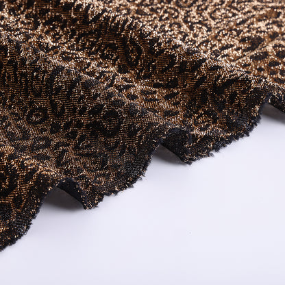 Polyester Spandex Animal Print Jacquard Fabric