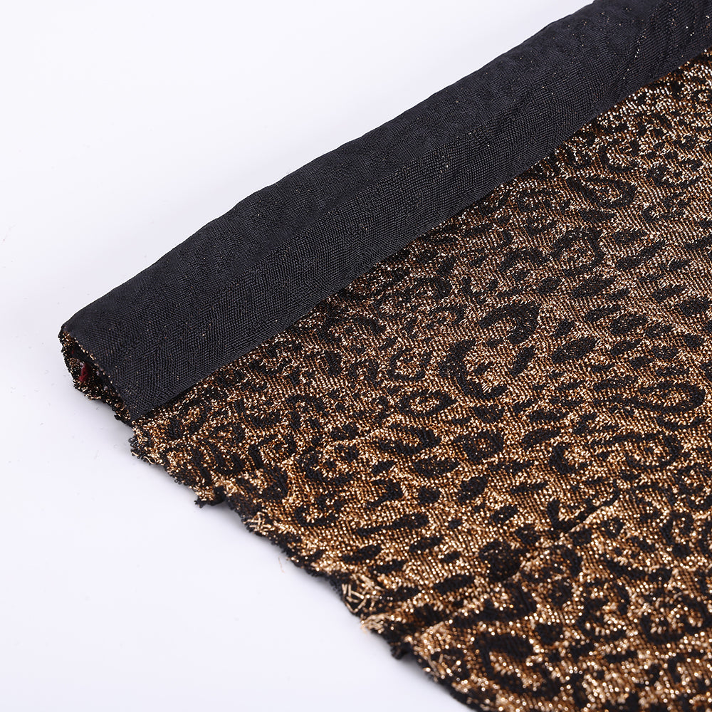 Polyester Spandex Animal Print Jacquard Fabric