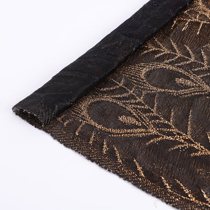 Polyester Spandex Peacock Feather Pattern Jacquard Fabric