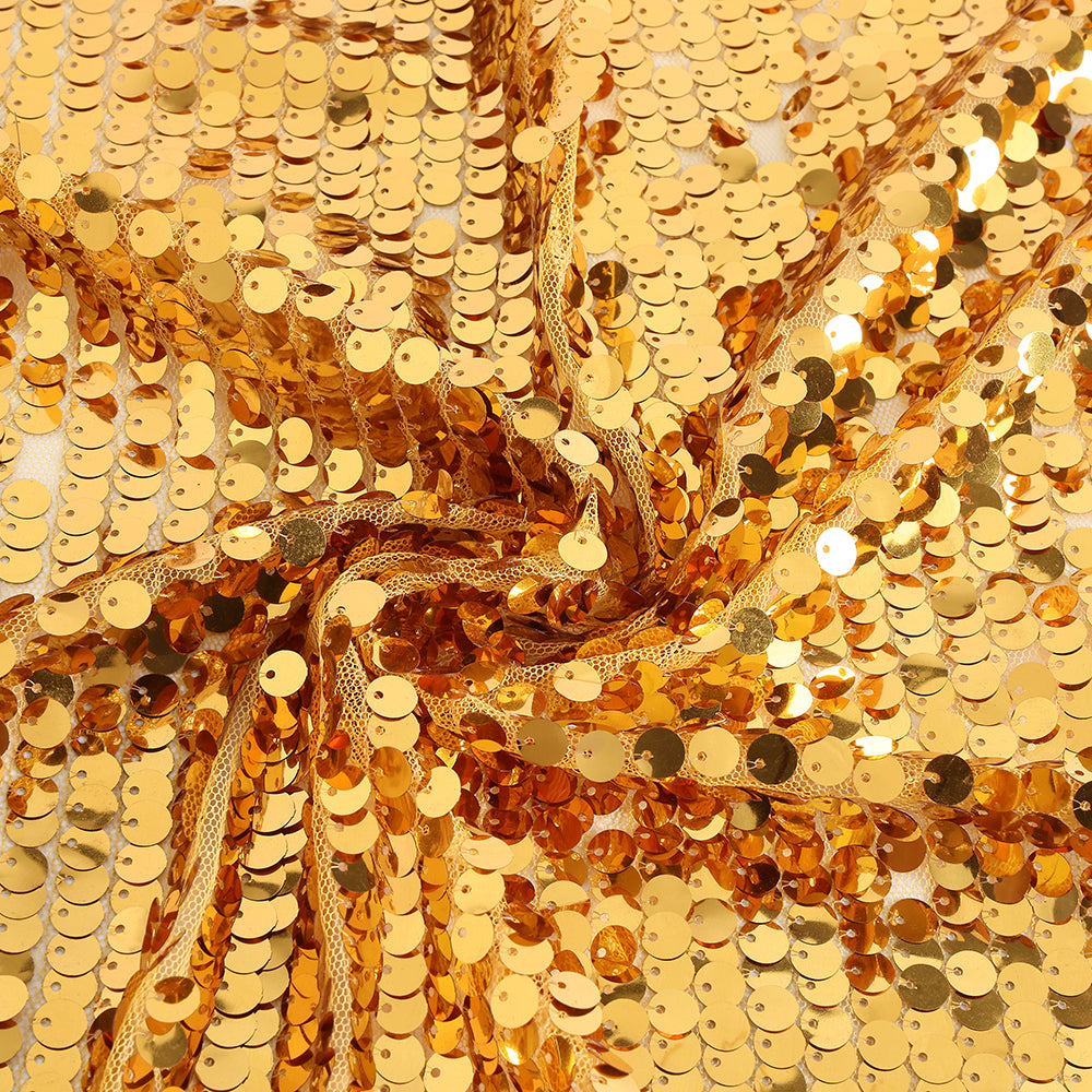 Polyester Gold Sequin Fabric