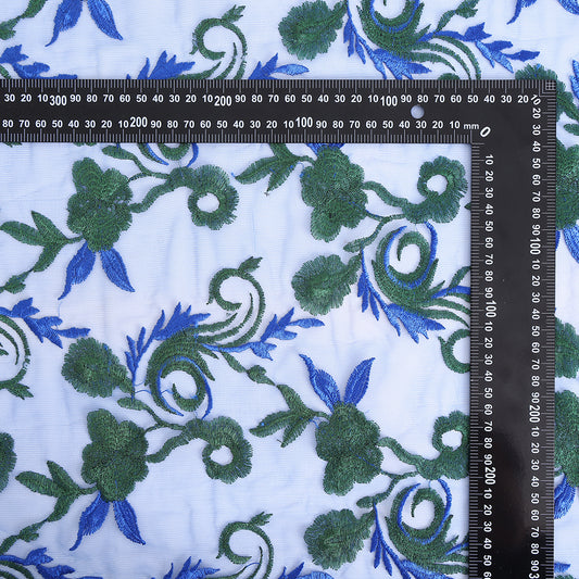 Polyester Flower Pattern Embroidery Fabric