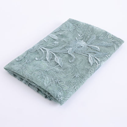 Polyester Flower Pattern Embroidery Fabric