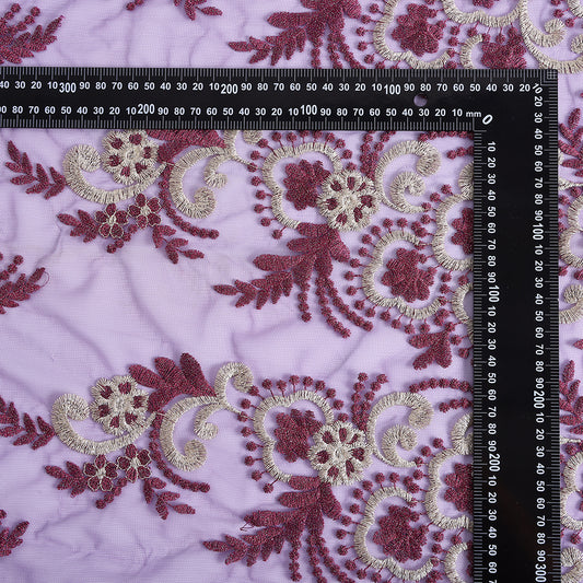 Polyester Flower Pattern Emboidery Fabric