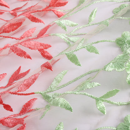 Polyester Flower Embroidery Fabric