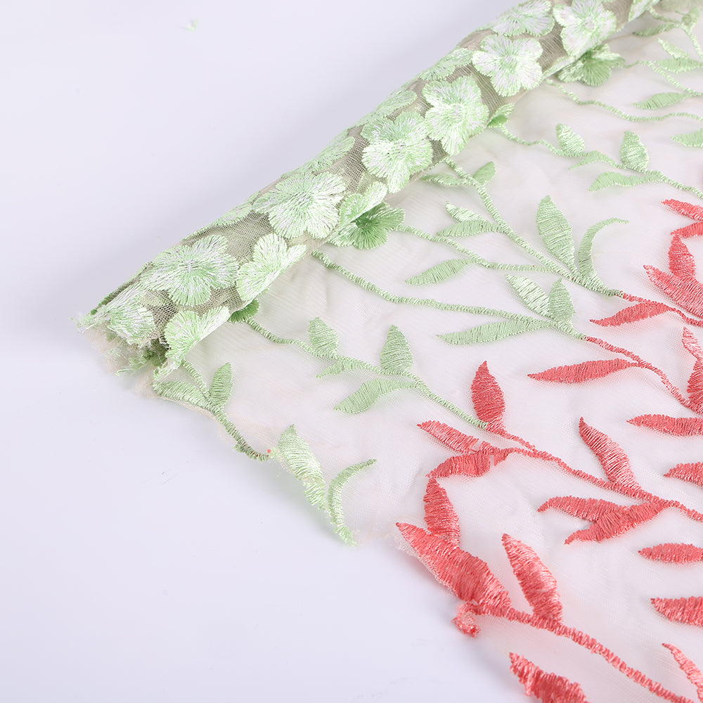 Polyester Flower Embroidery Fabric