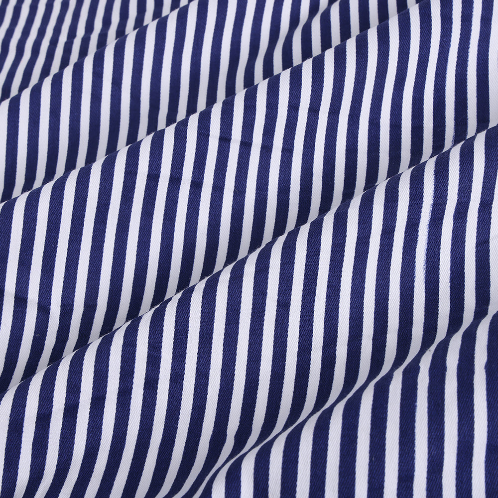 Cotton Spandex Stripes Pattern Printed Fabric