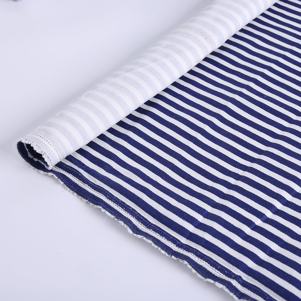 Cotton Spandex Stripes Pattern Printed Fabric