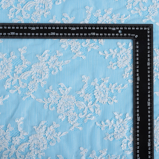 Polyester Flower Pattern Lace Fabric