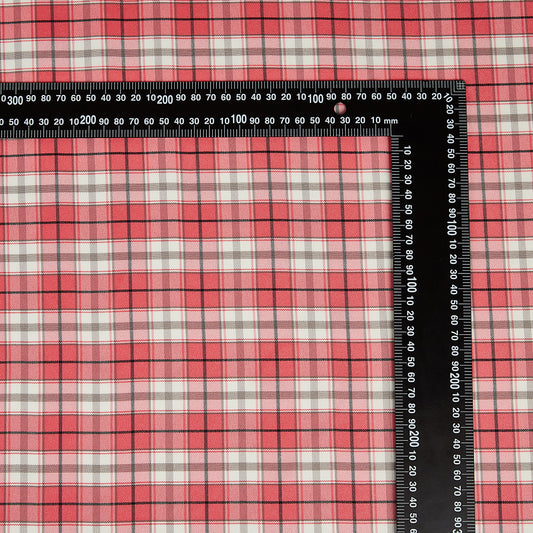 Polyester Check Pattern Twill Fabric