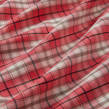 Polyester Check Pattern Twill Fabric