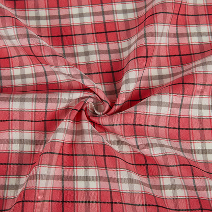 Polyester Check Pattern Twill Fabric