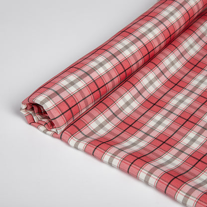 Polyester Check Pattern Twill Fabric