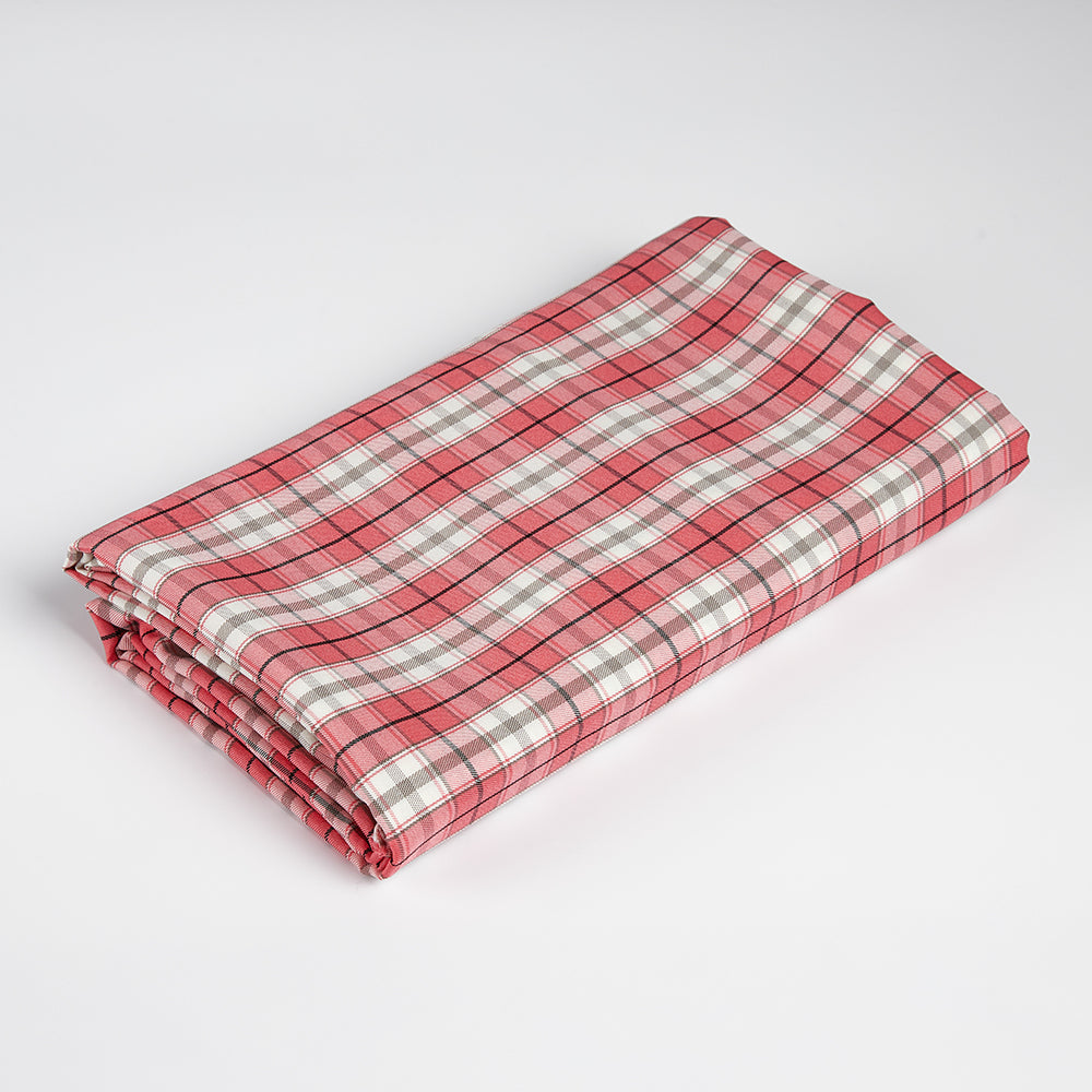 Polyester Check Pattern Twill Fabric