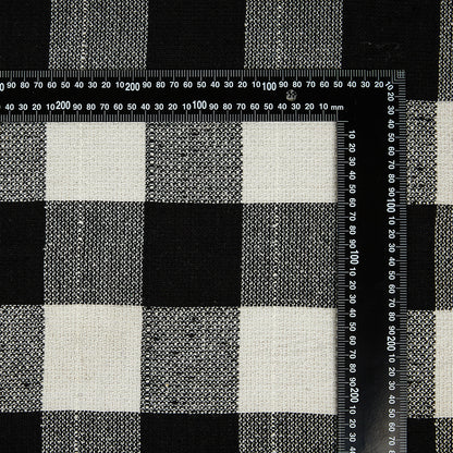 Cotton Check Pattern Knit Fabric