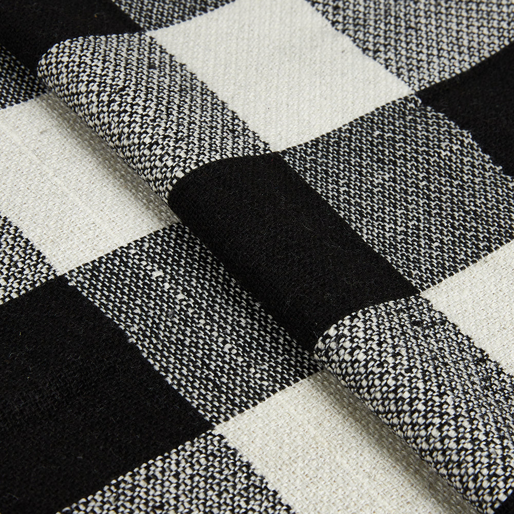 Cotton Check Pattern Knit Fabric