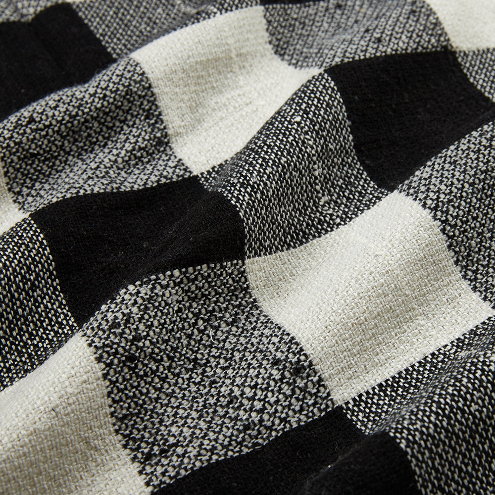 Cotton Check Pattern Knit Fabric