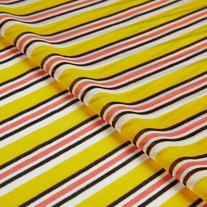 Polyester Stripes Pattern Chiffon Fabric