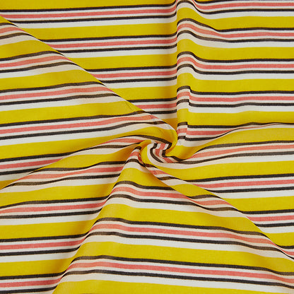 Polyester Stripes Pattern Chiffon Fabric