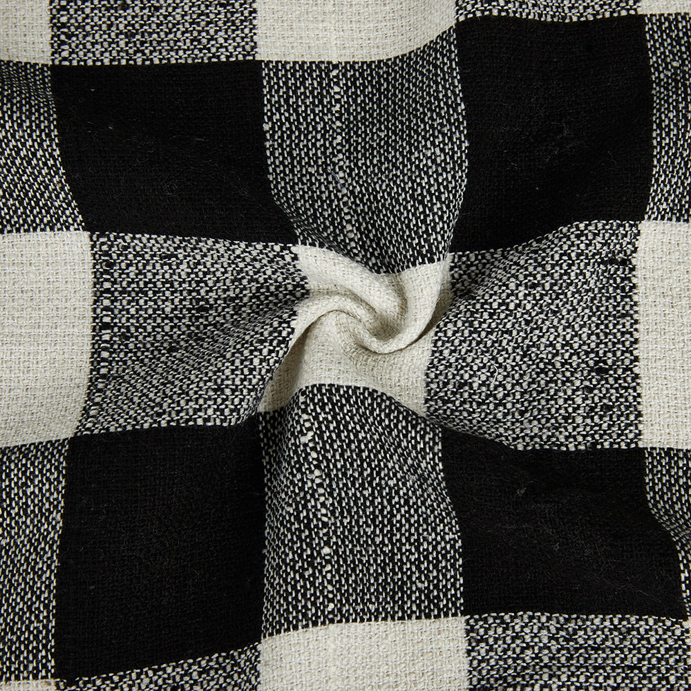 Cotton Check Pattern Knit Fabric