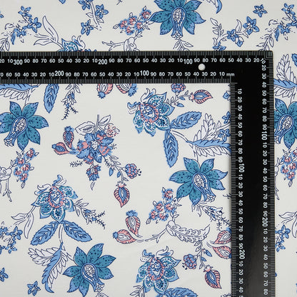 Rayon Flower Pattern Printed Fabric