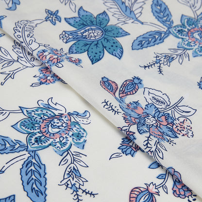 Rayon Flower Pattern Printed Fabric