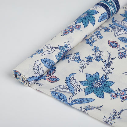 Rayon Flower Pattern Printed Fabric