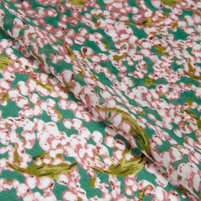 Polyester Flower Pattern Chiffon Fabric