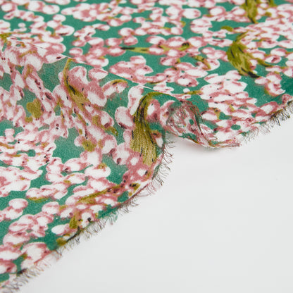 Polyester Flower Pattern Chiffon Fabric