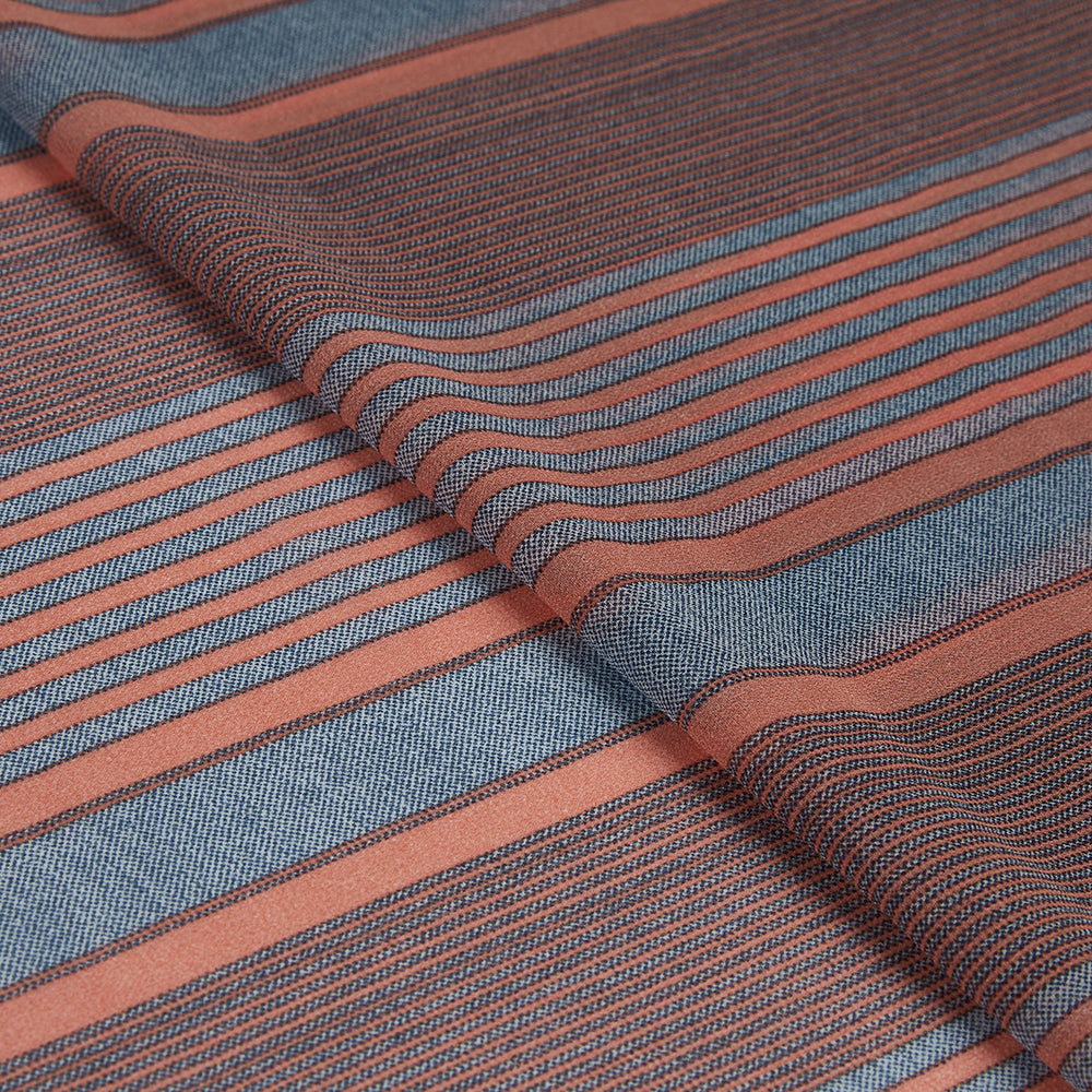 Polyester Stripes Pattern Chiffon Fabric