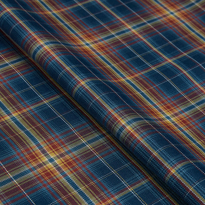 Polyester Check Pattern Twill Fabric