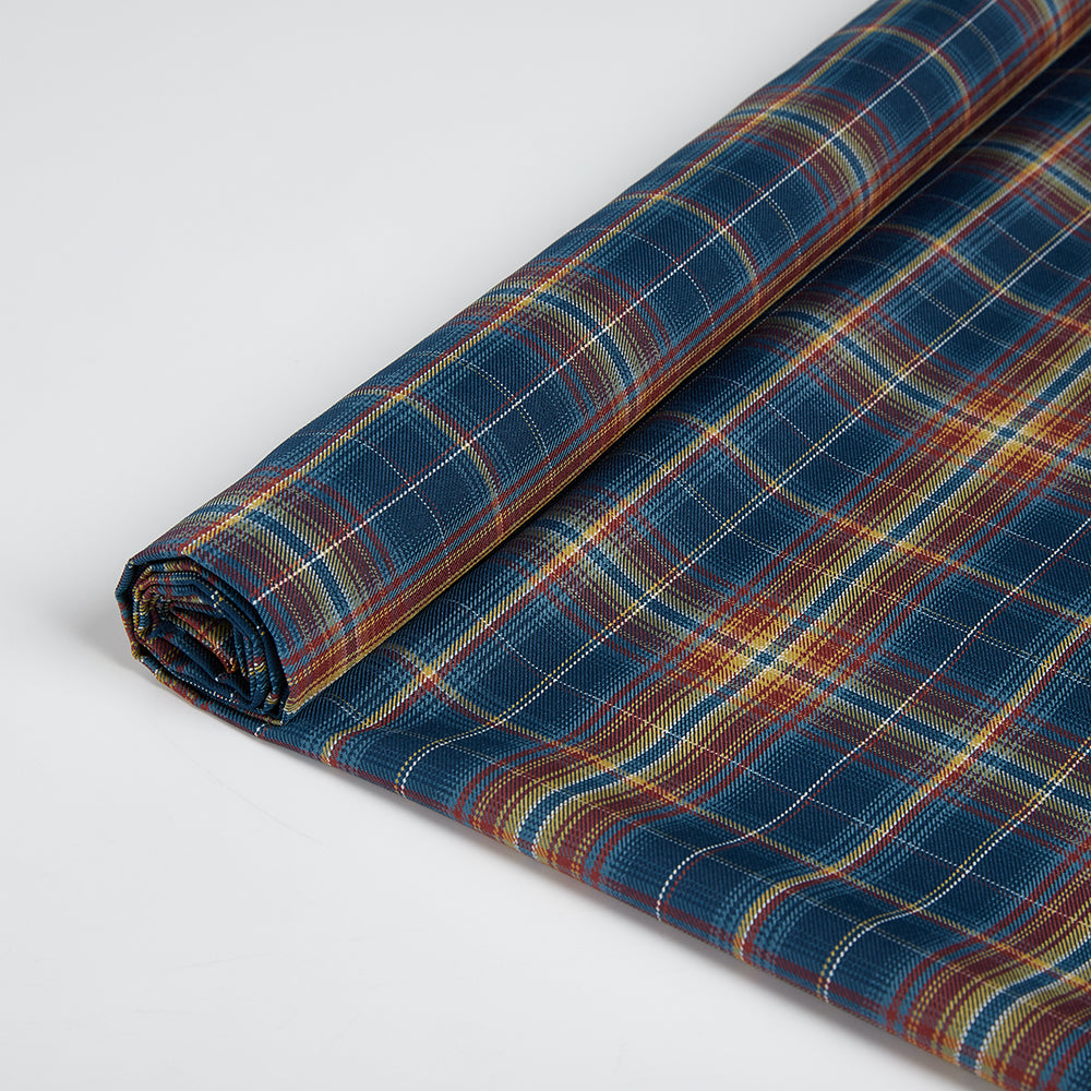 Polyester Check Pattern Twill Fabric