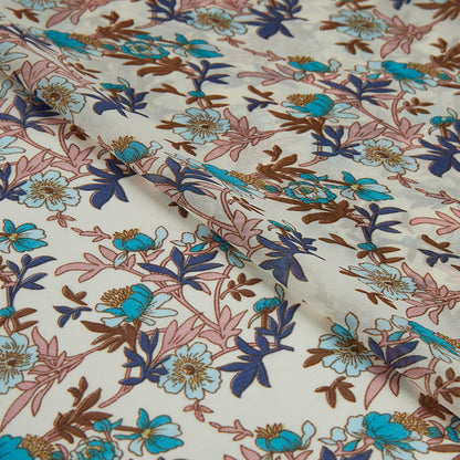 Polyester Flower Pattern Chiffon Fabric