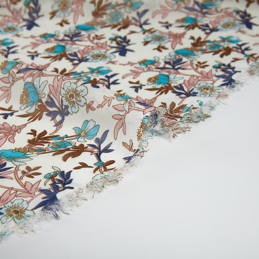 Polyester Flower Pattern Chiffon Fabric