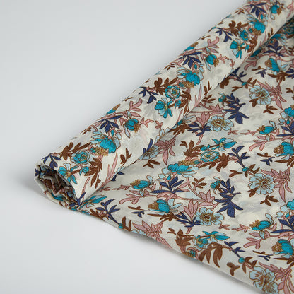 Polyester Flower Pattern Chiffon Fabric