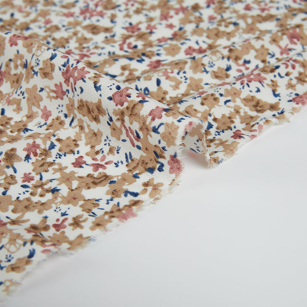 Polyester Flower Pattern Chiffon Fabric