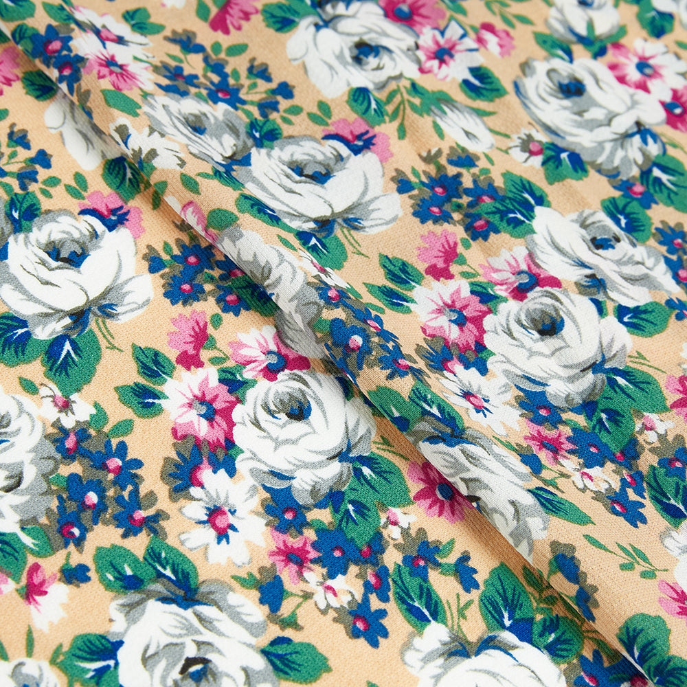 Polyester Flower Pattern Chiffon Fabric