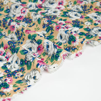 Polyester Flower Pattern Chiffon Fabric