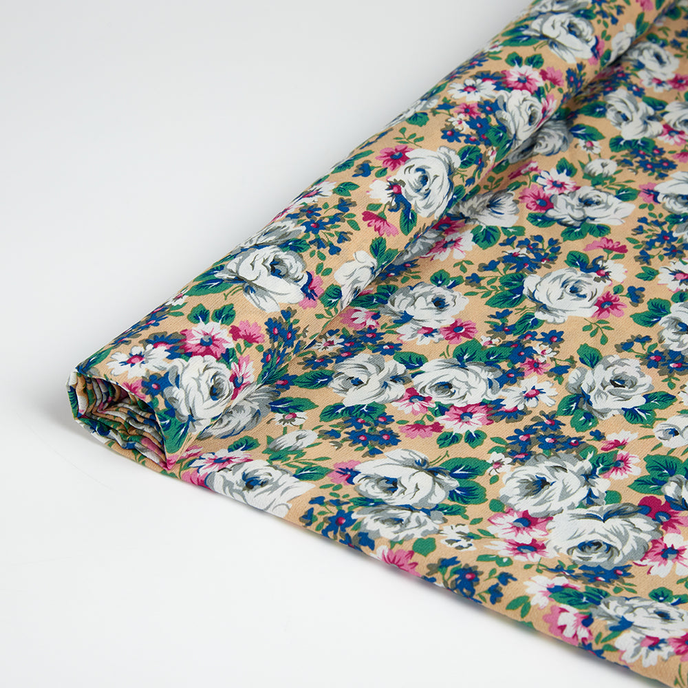 Polyester Flower Pattern Chiffon Fabric