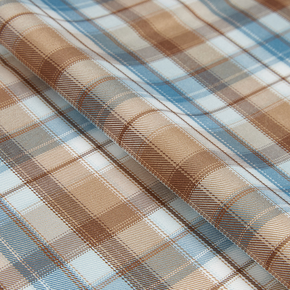 Polyester Check Pattern Twill Fabric