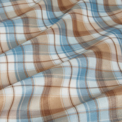 Polyester Check Pattern Twill Fabric