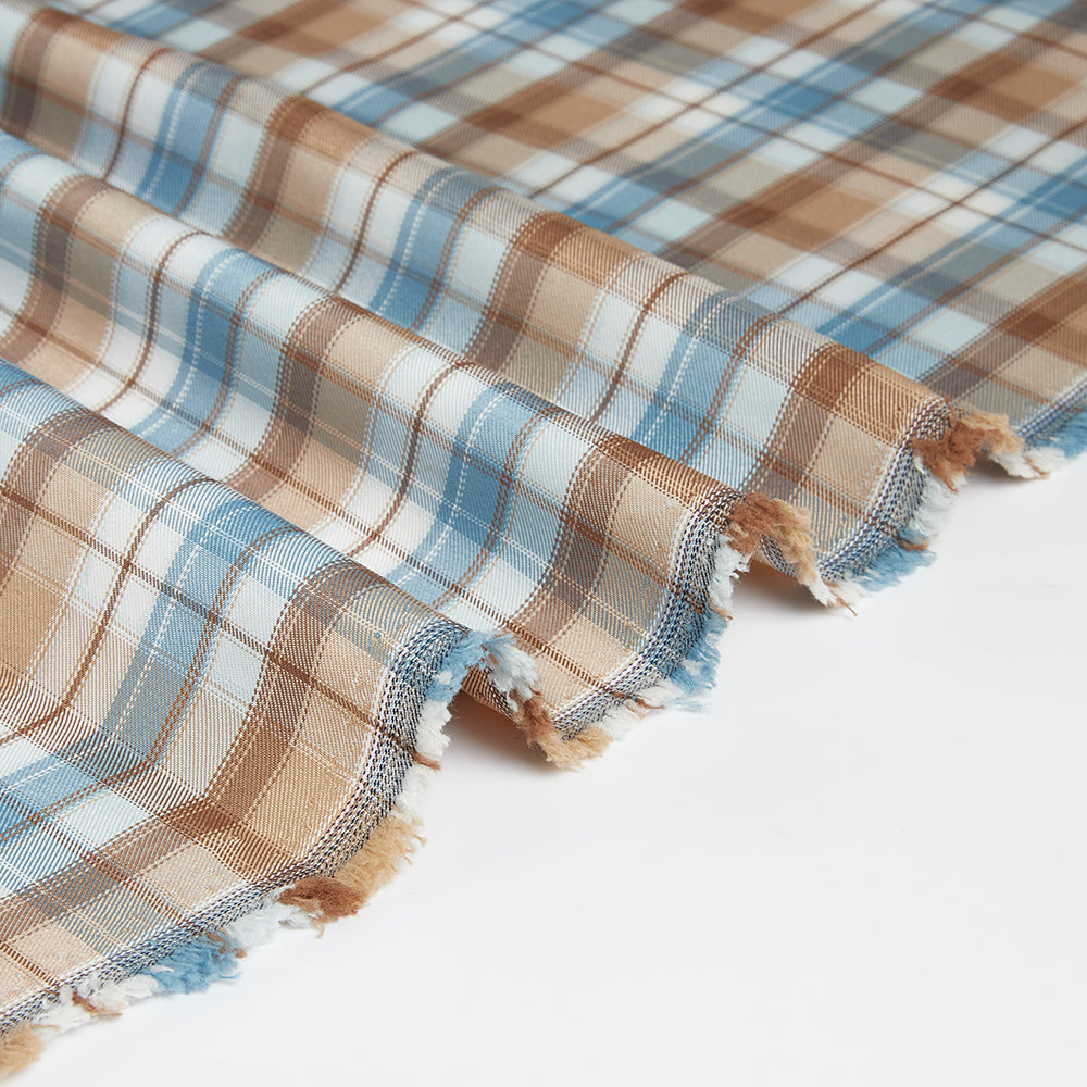 Polyester Check Pattern Twill Fabric