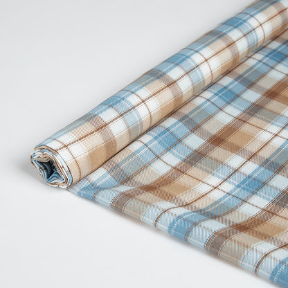 Polyester Check Pattern Twill Fabric