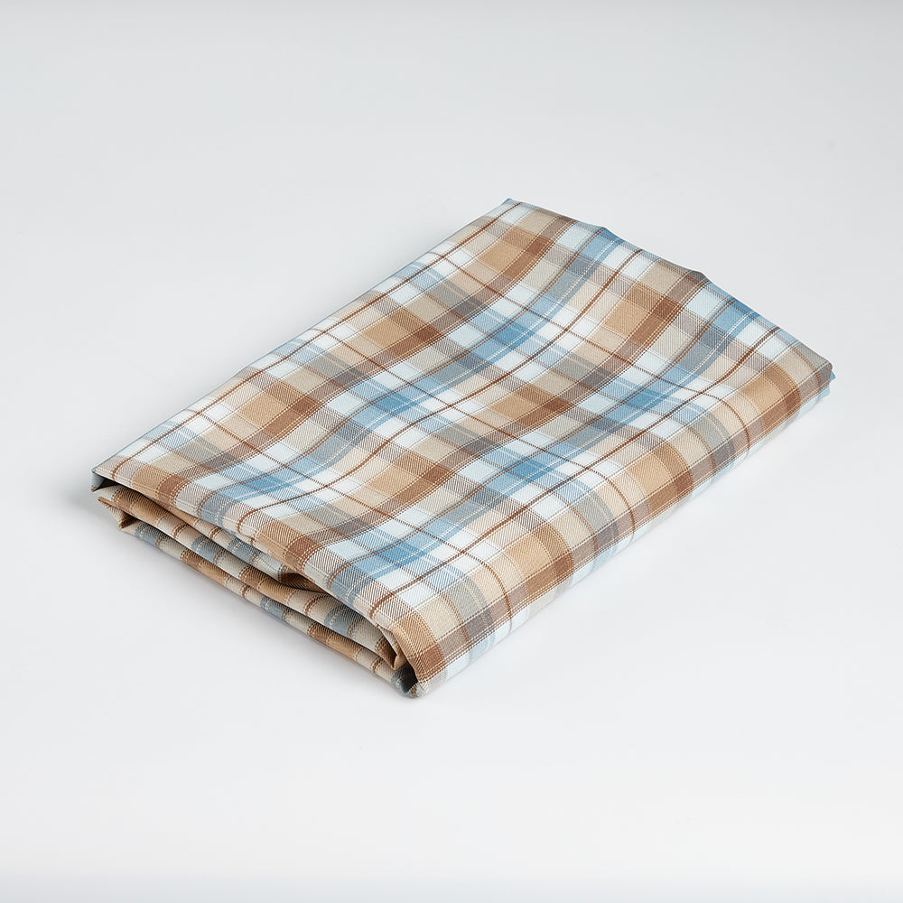 Polyester Check Pattern Twill Fabric