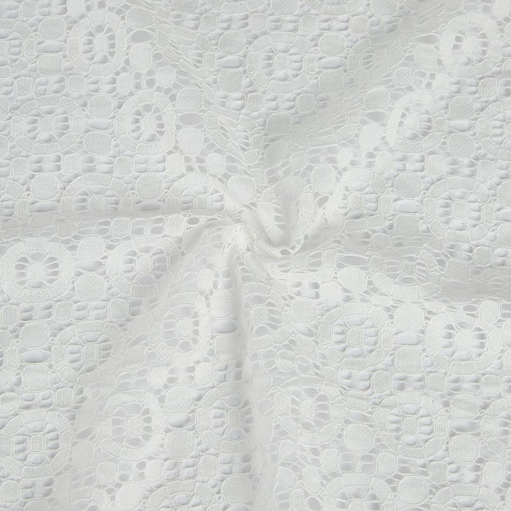 Cotton Polyester Crochet Fabric